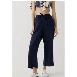 J Crew Linen Blend Navy Pants Size  SP 14